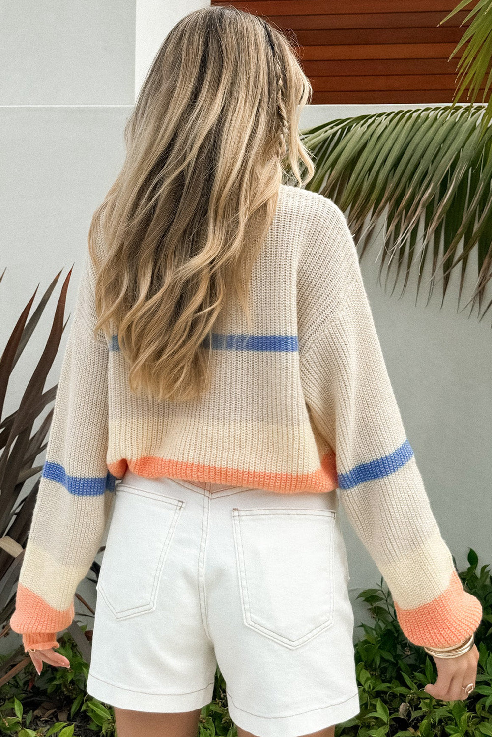 Colorblock Striped Sweater