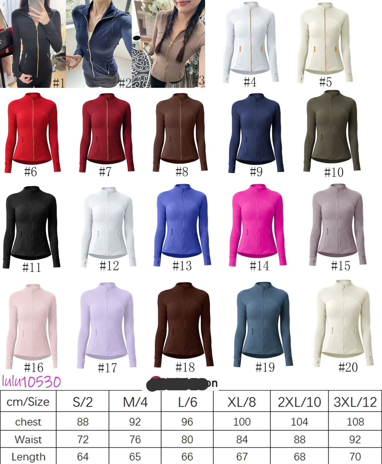 Zipper Breathable Activewear