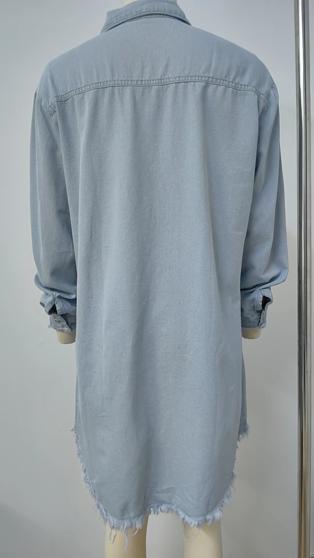 Oversized Denim Shirt Dress