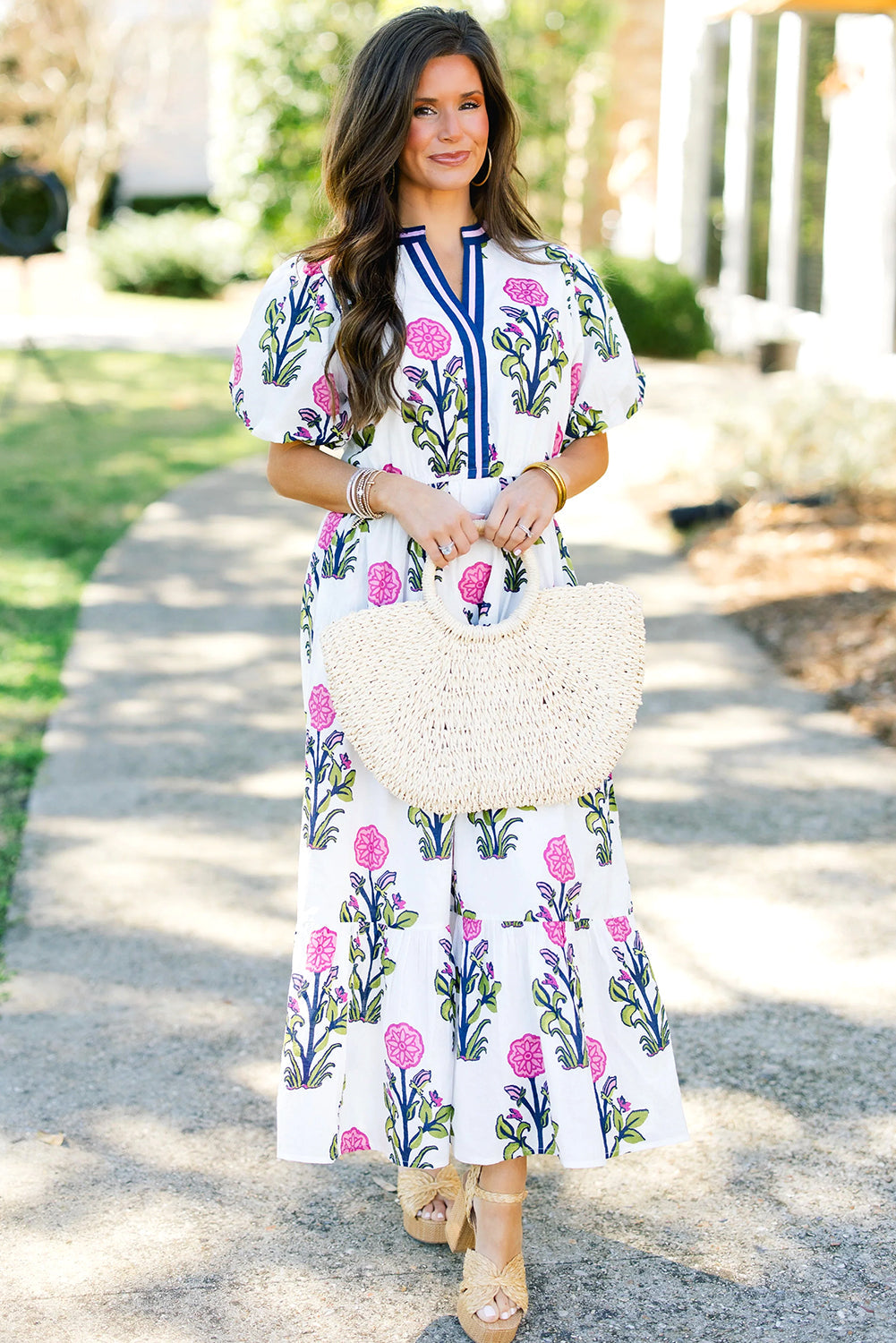 loral Puff Sleeve Maxi Dress