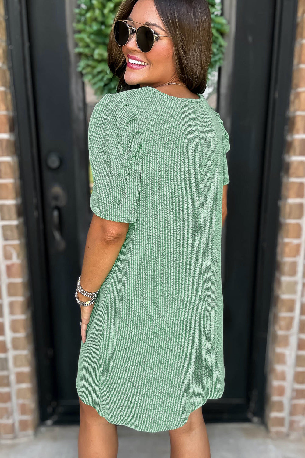 Corded Knit Mini Dress