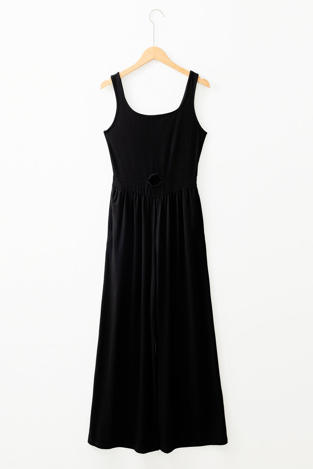 Sleeveless Jumpsuit with Cutout Waist