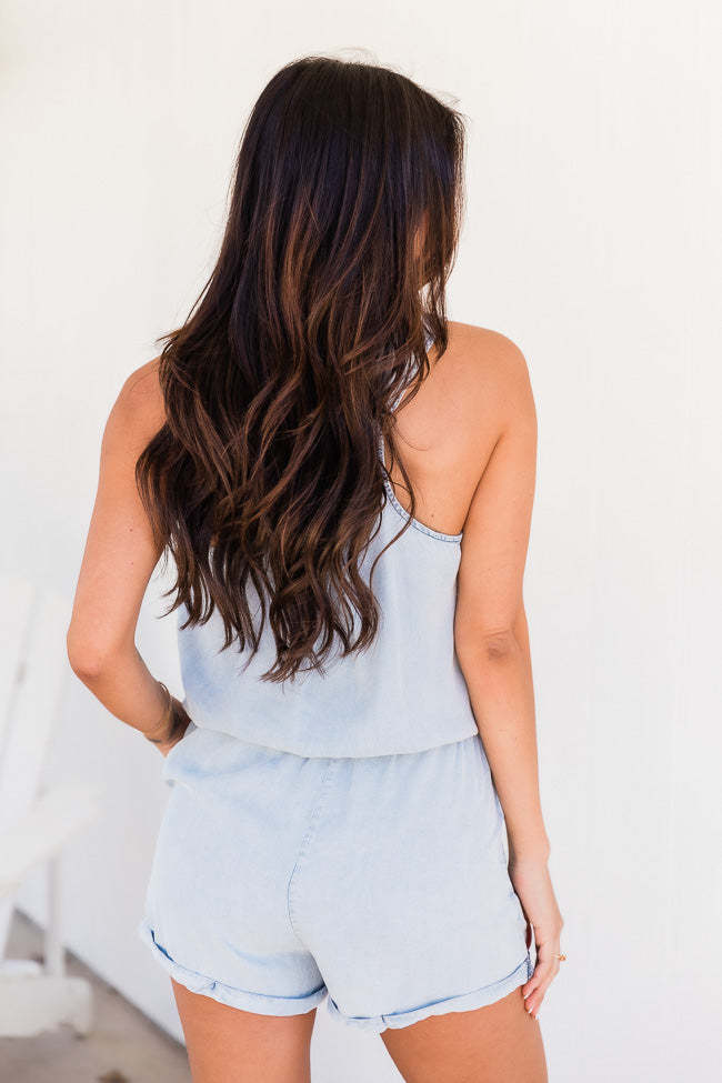 Sleeveless Denim Jumpsuit