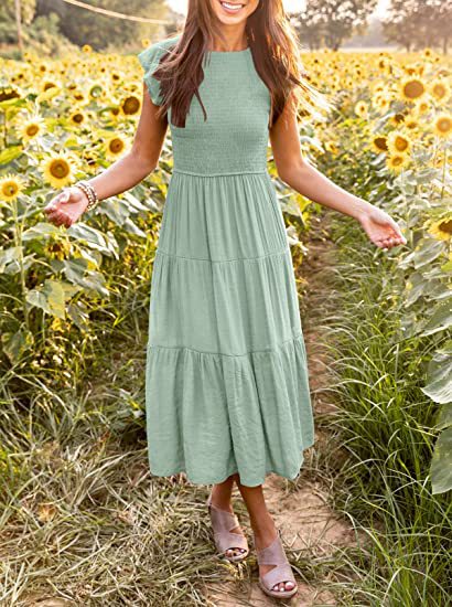 Layered Short Sleeve Dress