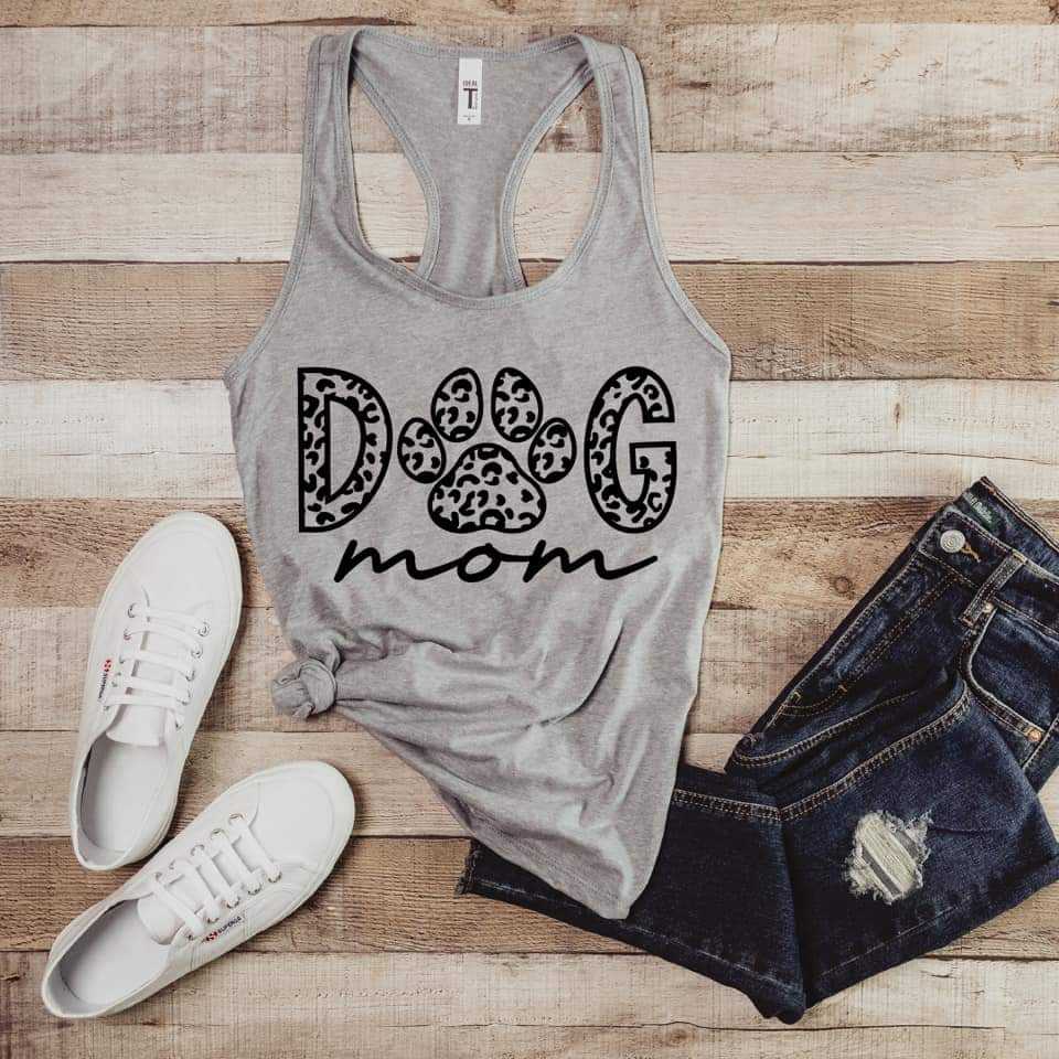 Dog Mom Leopard tank