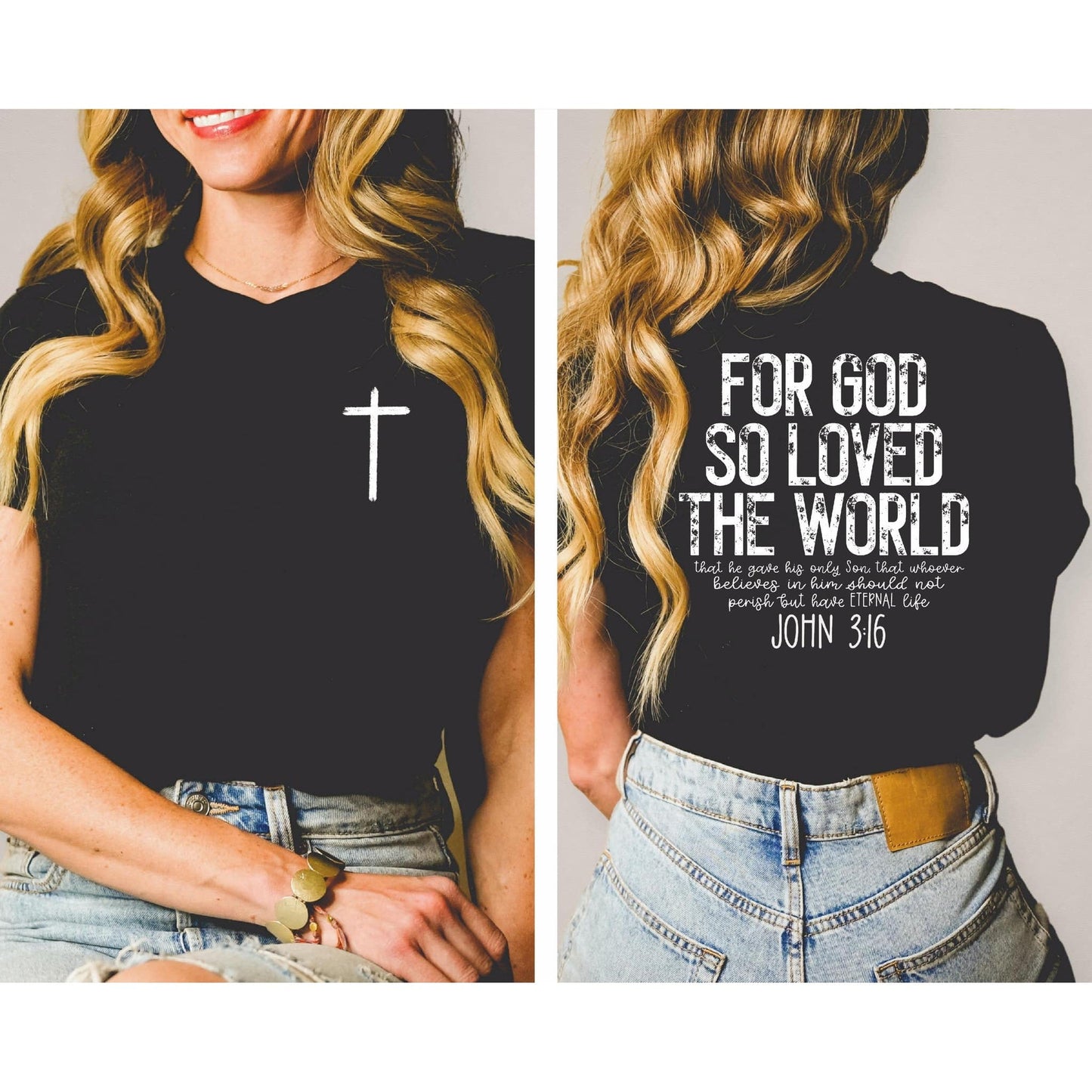 For God so loved the world - With Pocket Accent Graphic Tee