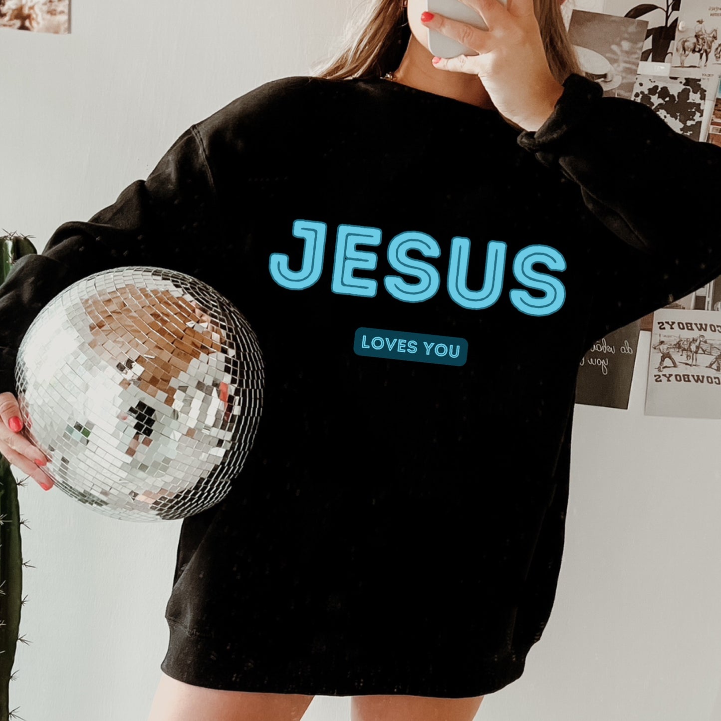Jesus Loves You Blue PNG