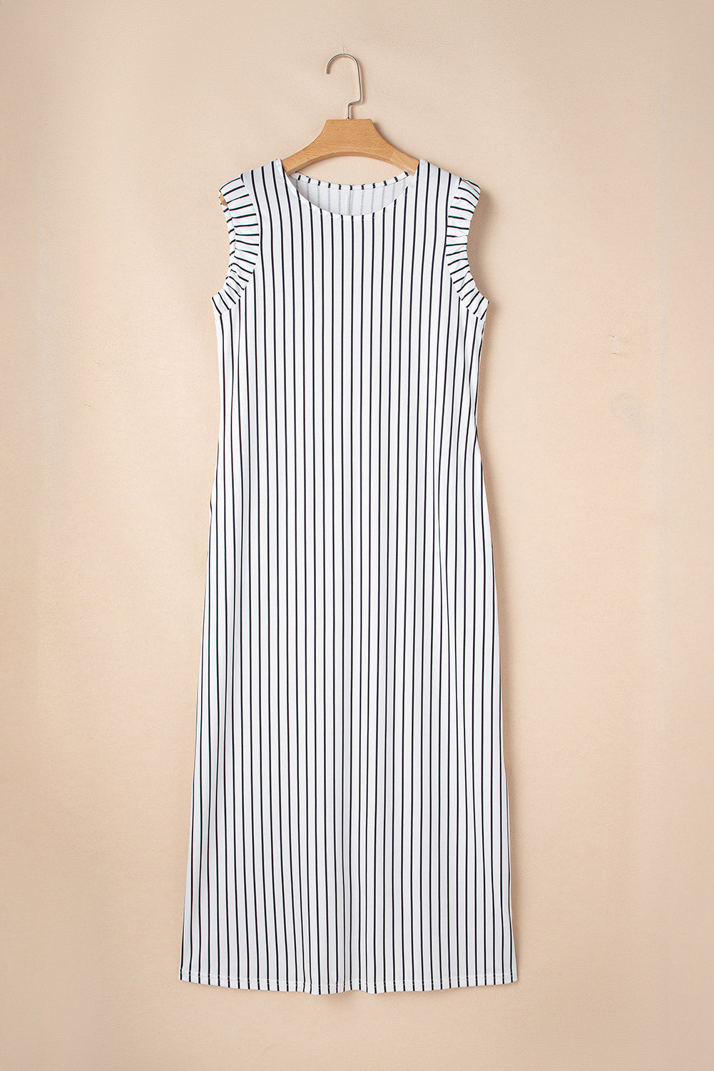Striped Vest Shift Maxi Dress