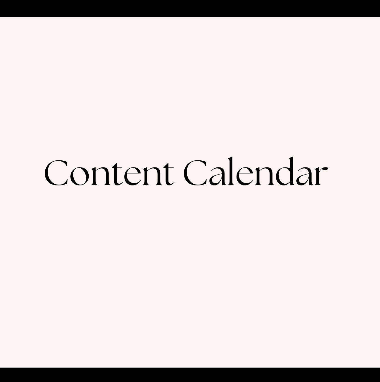 Content Calendar NO CONTENT