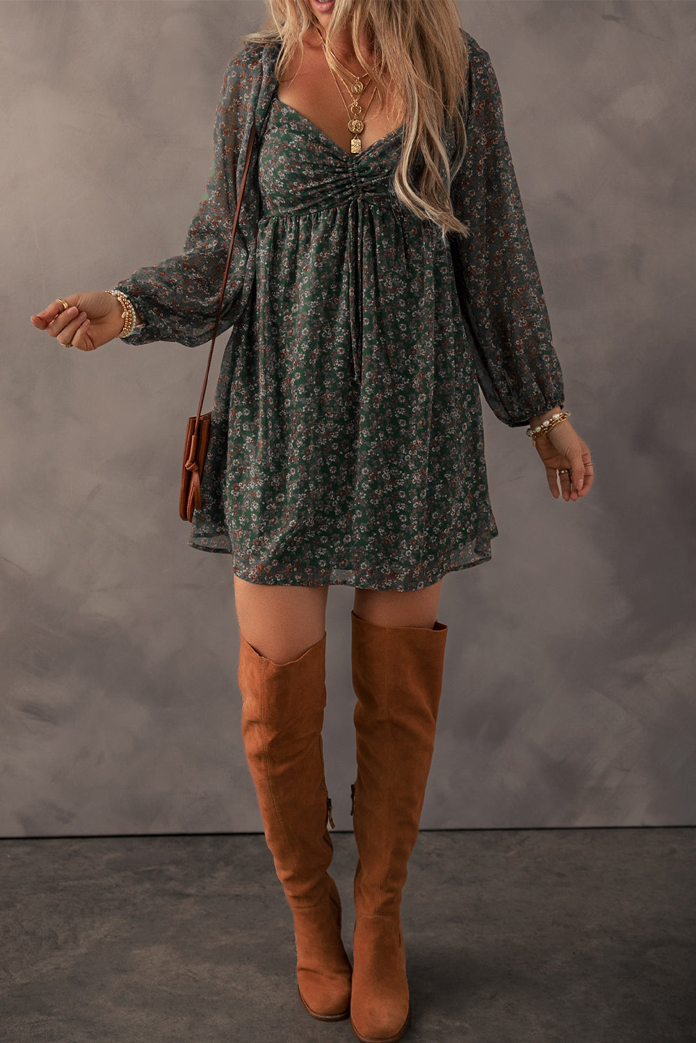 Vintage Floral Mini Dress