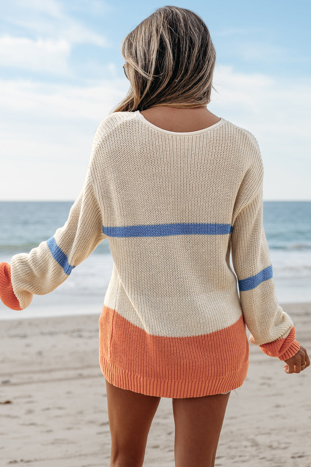 Colorblock Striped Sweater