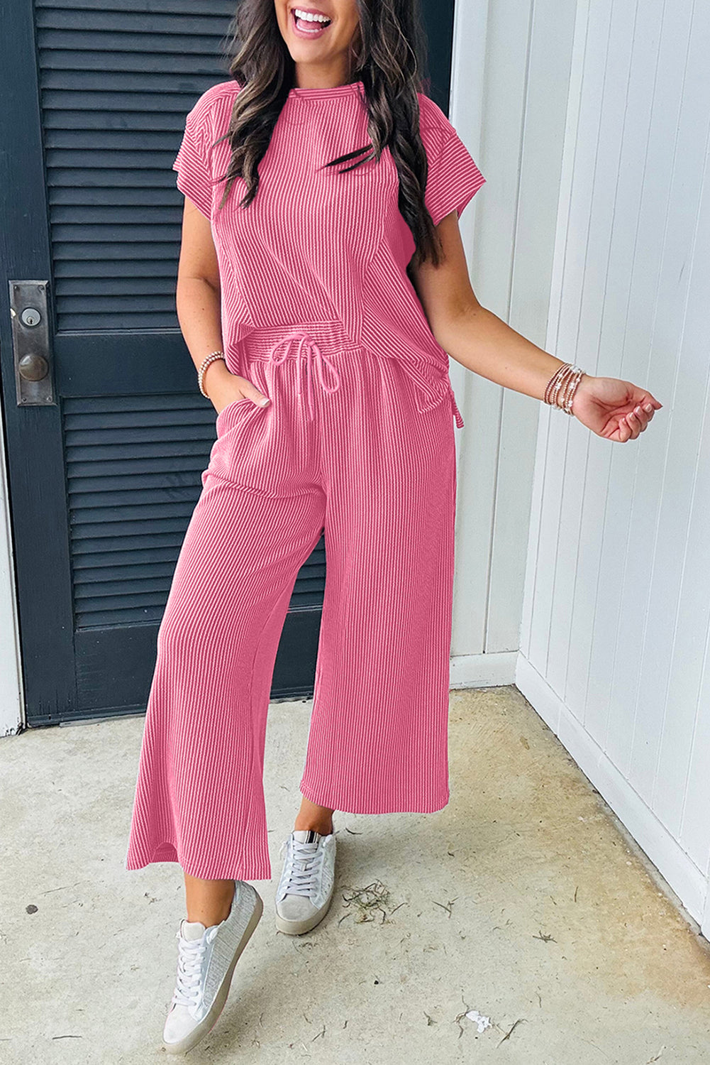 Corded Knit 2-piece Set
