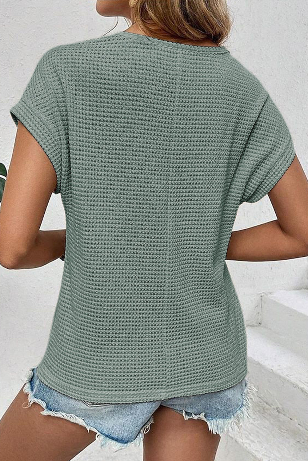 Lace Waffle Top