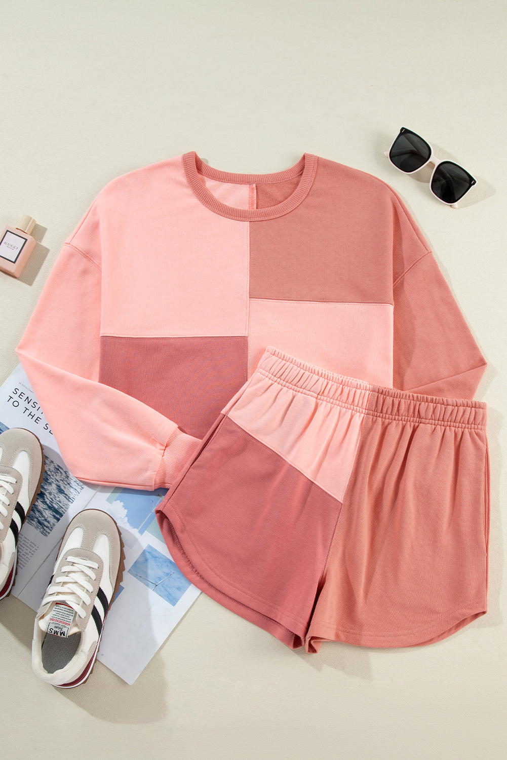Colorblock Patchwork 2-piece Set
