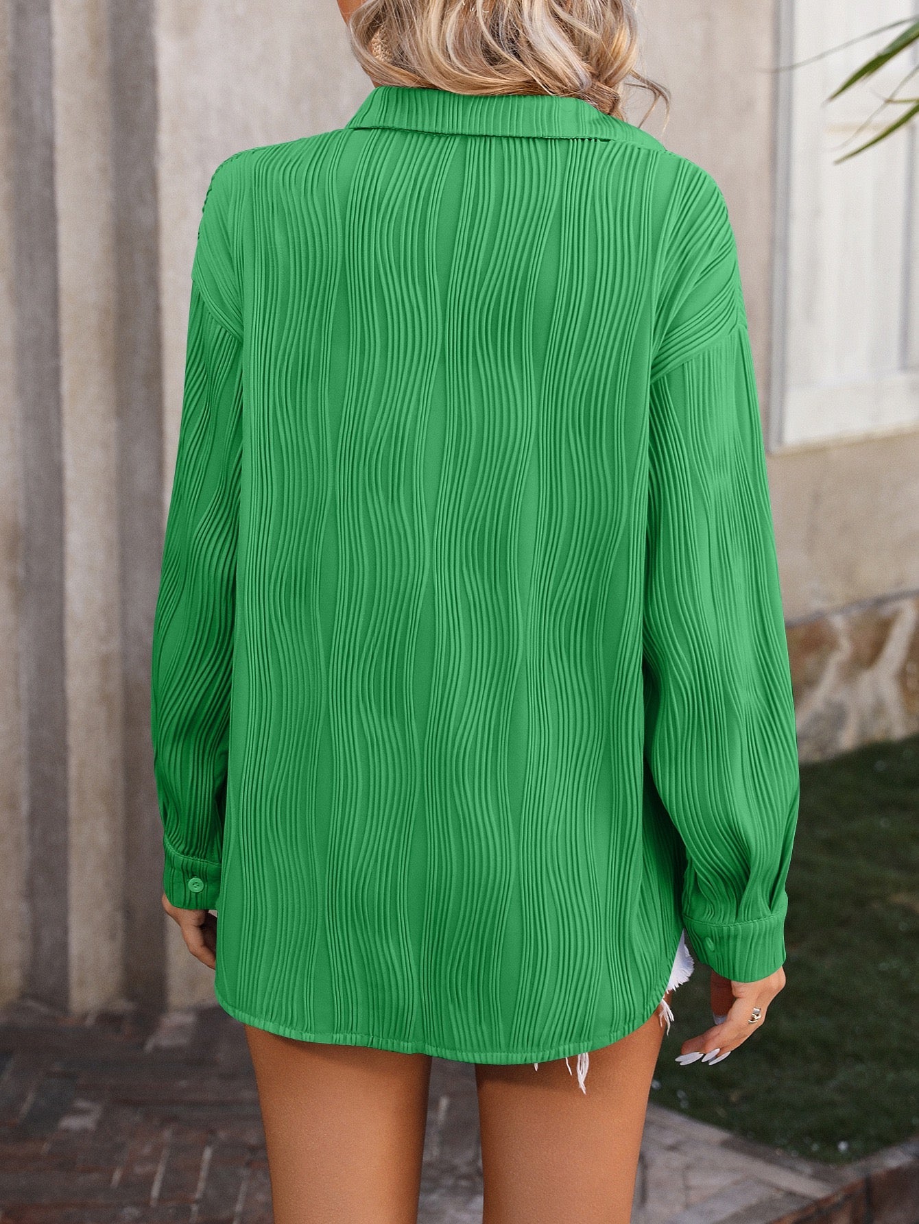 Cozy Wavy Texture Shirt