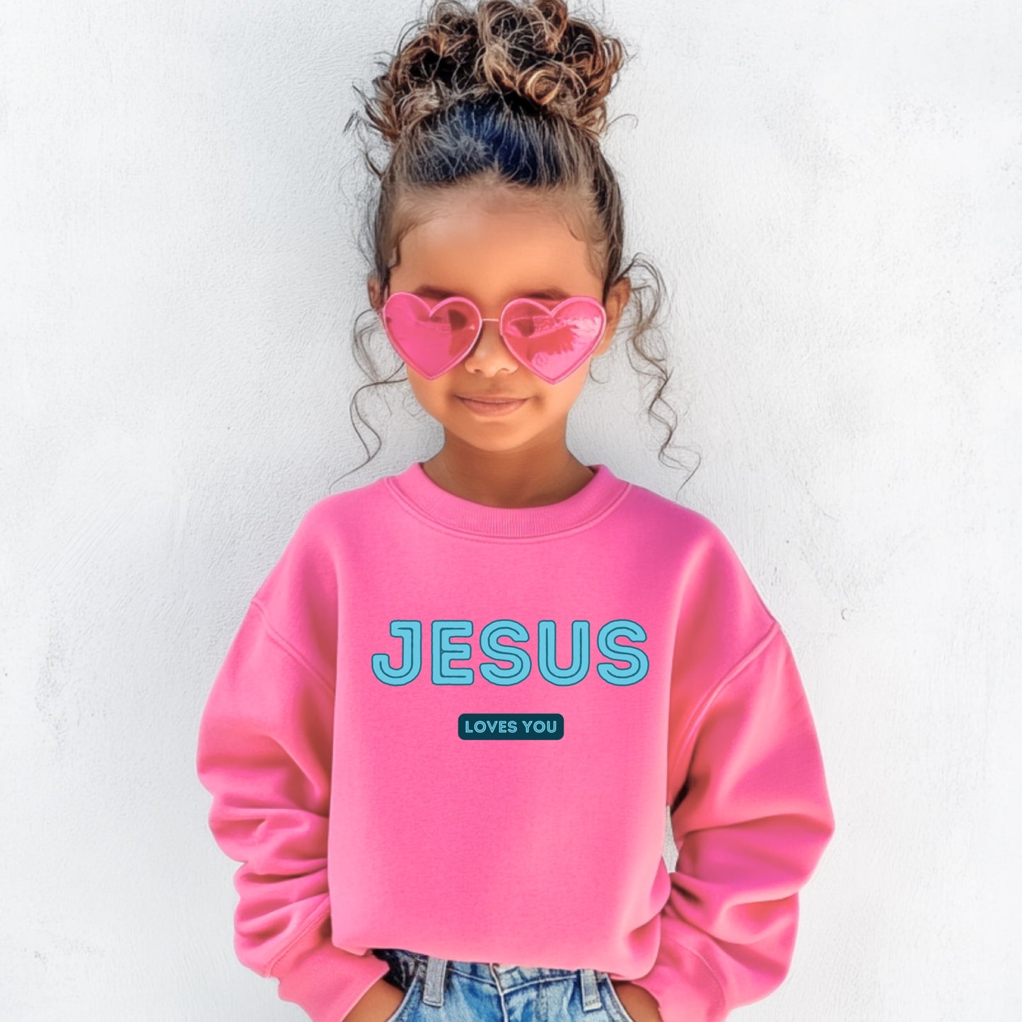 Jesus Loves You Blue PNG