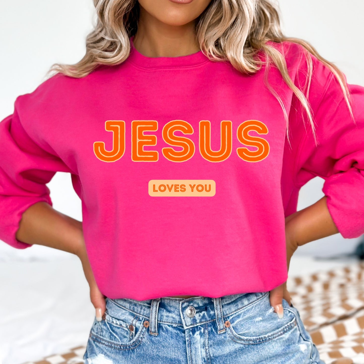 Jesus Loves You Orange PNG