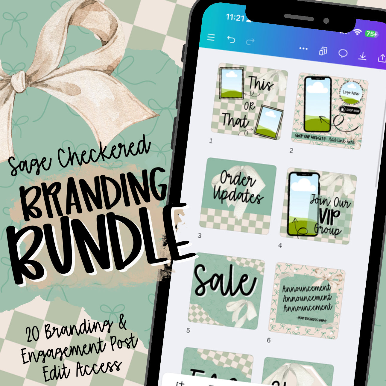 Sage Checkered Bundle