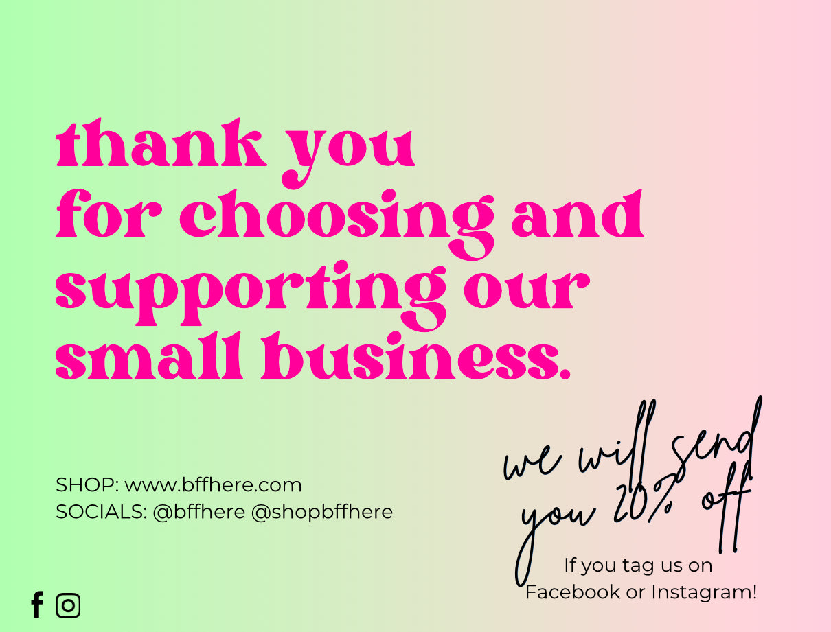 Thank You Cards Front & Back