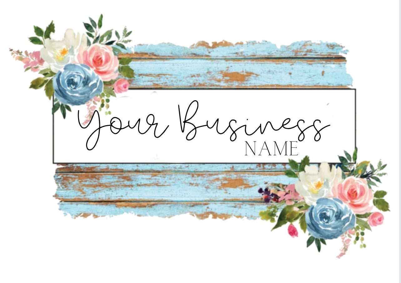 Premade Vintage Floral Logo