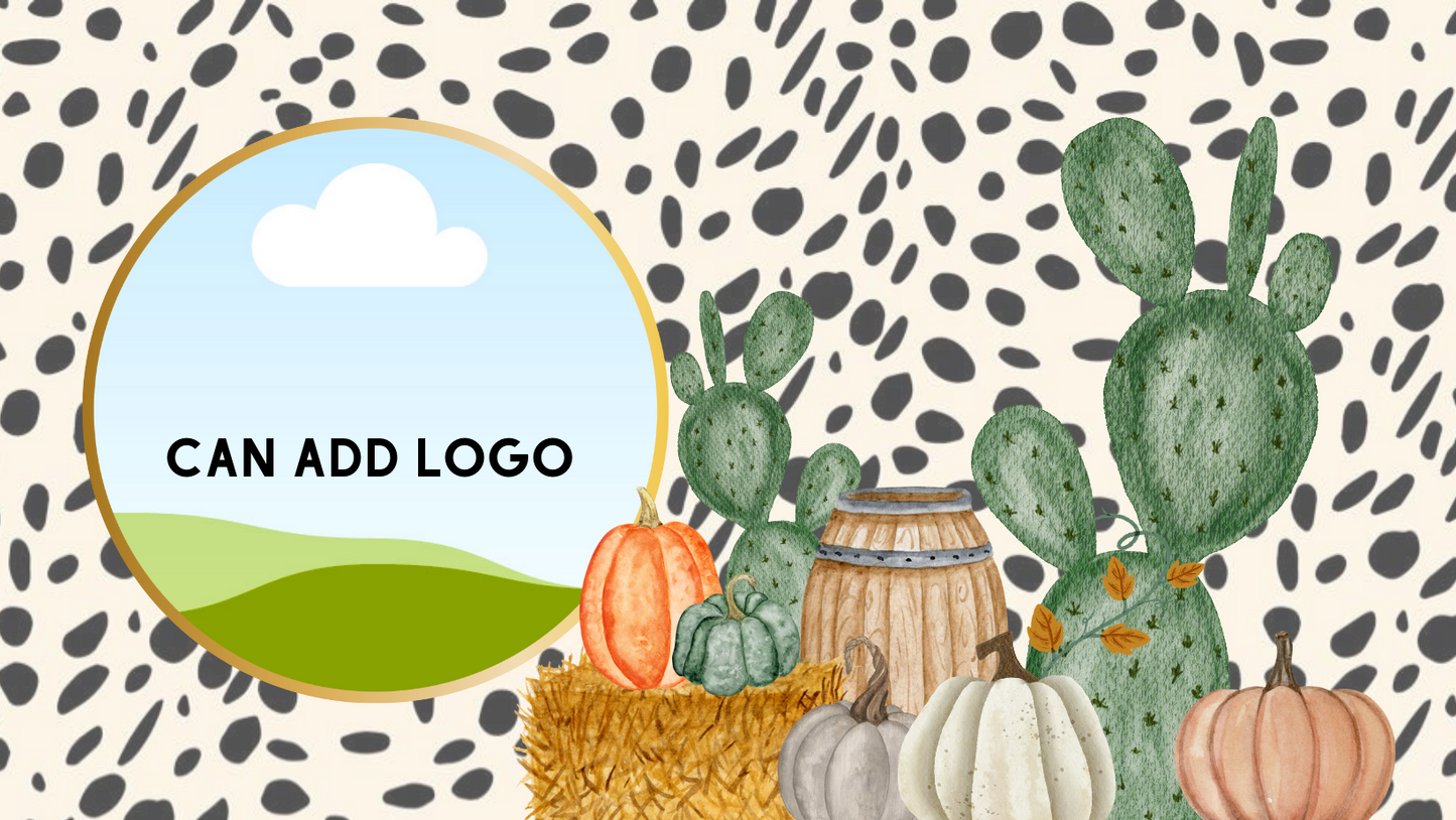 Pumpkin Cactus premade fall cover photo (Facebook)