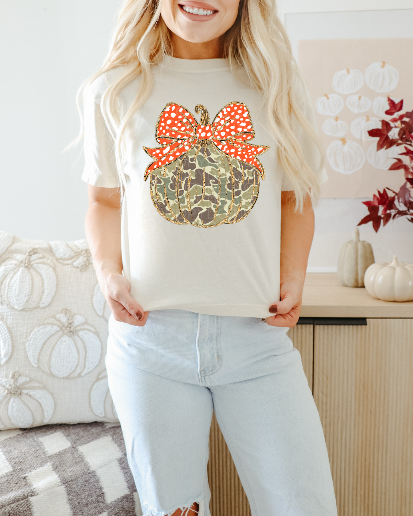 Watercolor Camo Pumpkin - CROP