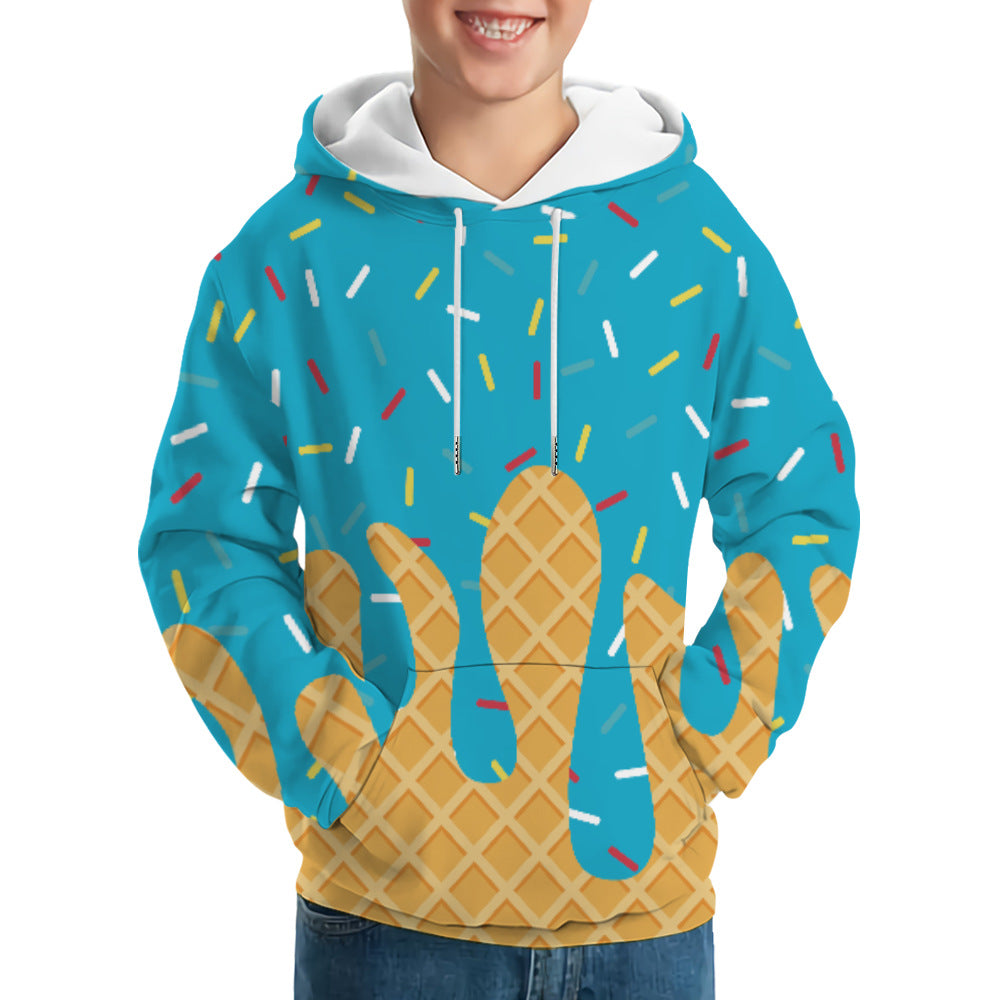 Kids/Youth Ice Cream Print Hoodie