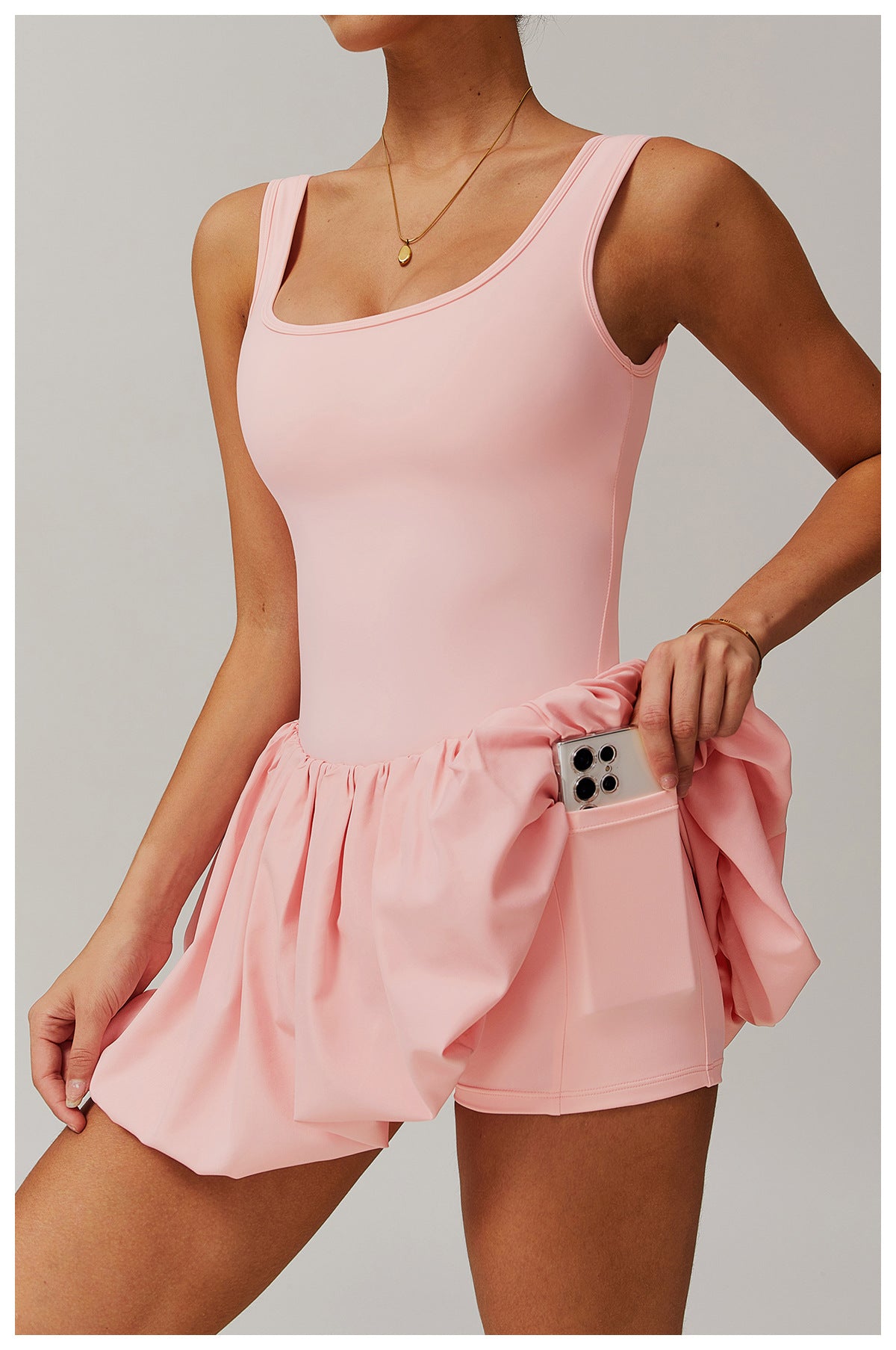L-Sports Sleeveless Dress (with Inner Pocket Shorts)