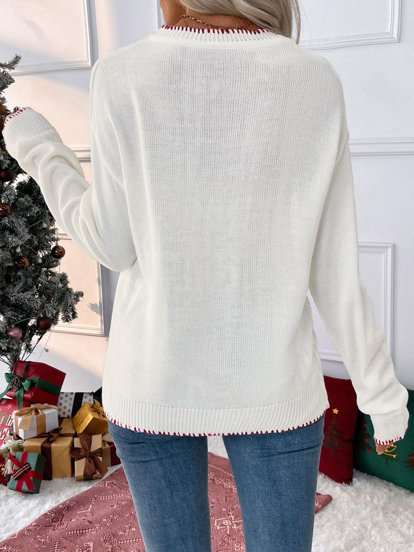 Valentine's Day Bow Loose Sweater