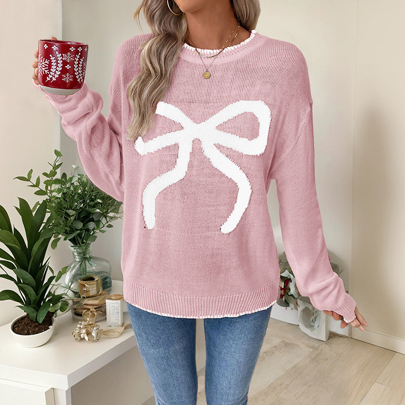 Valentine's Day Bow Loose Sweater