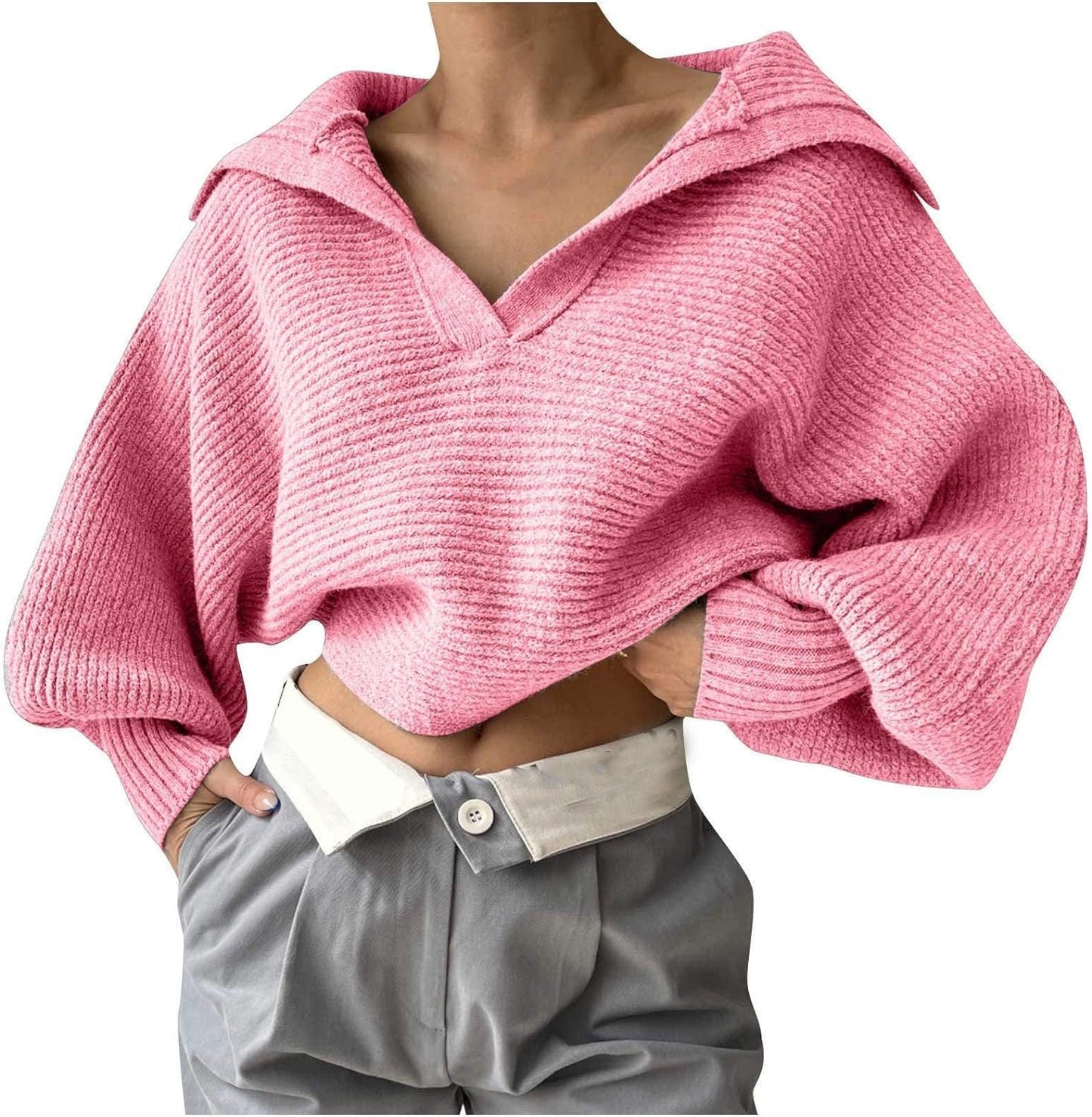 V-neck Knitted Sweater