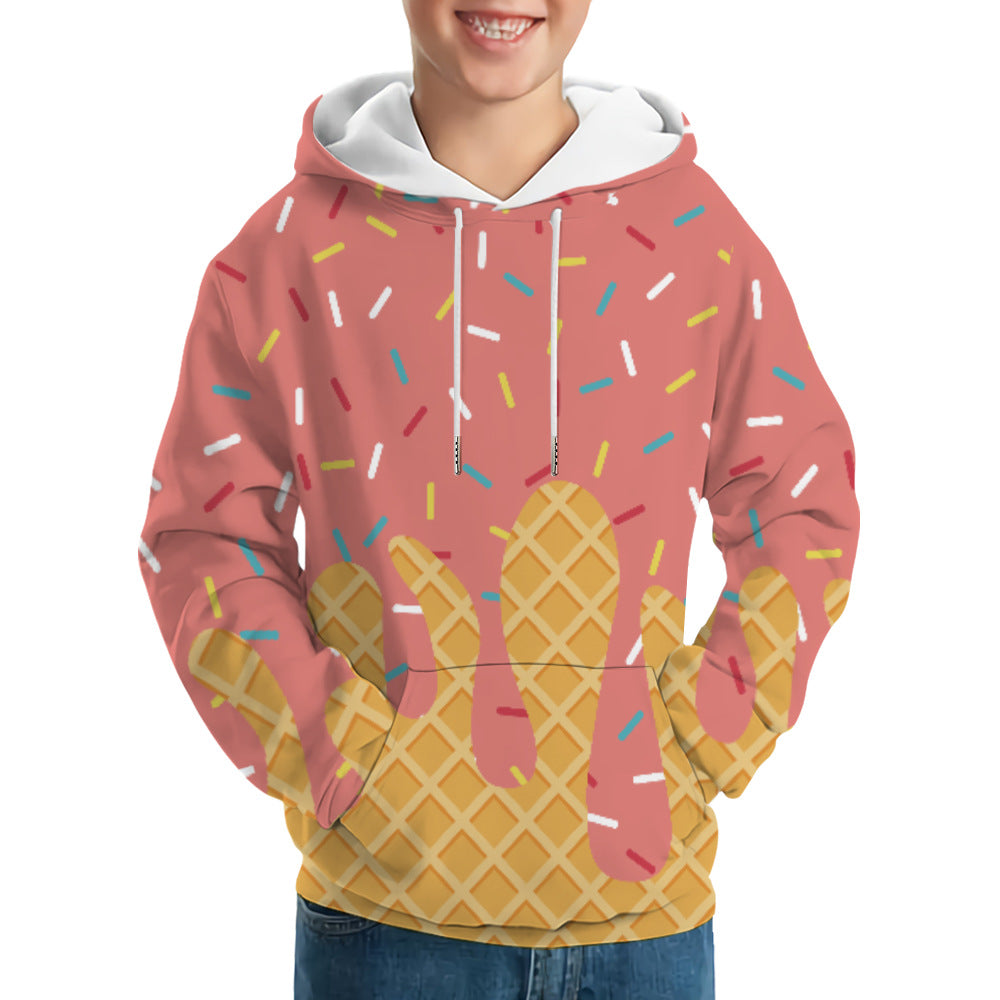 Kids/Youth Ice Cream Print Hoodie