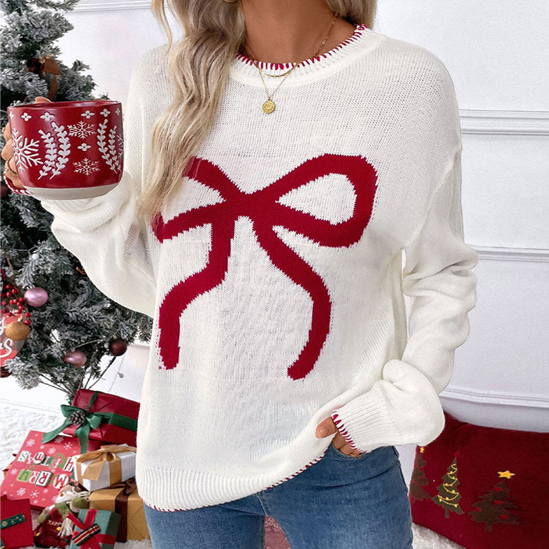Valentine's Day Bow Loose Sweater