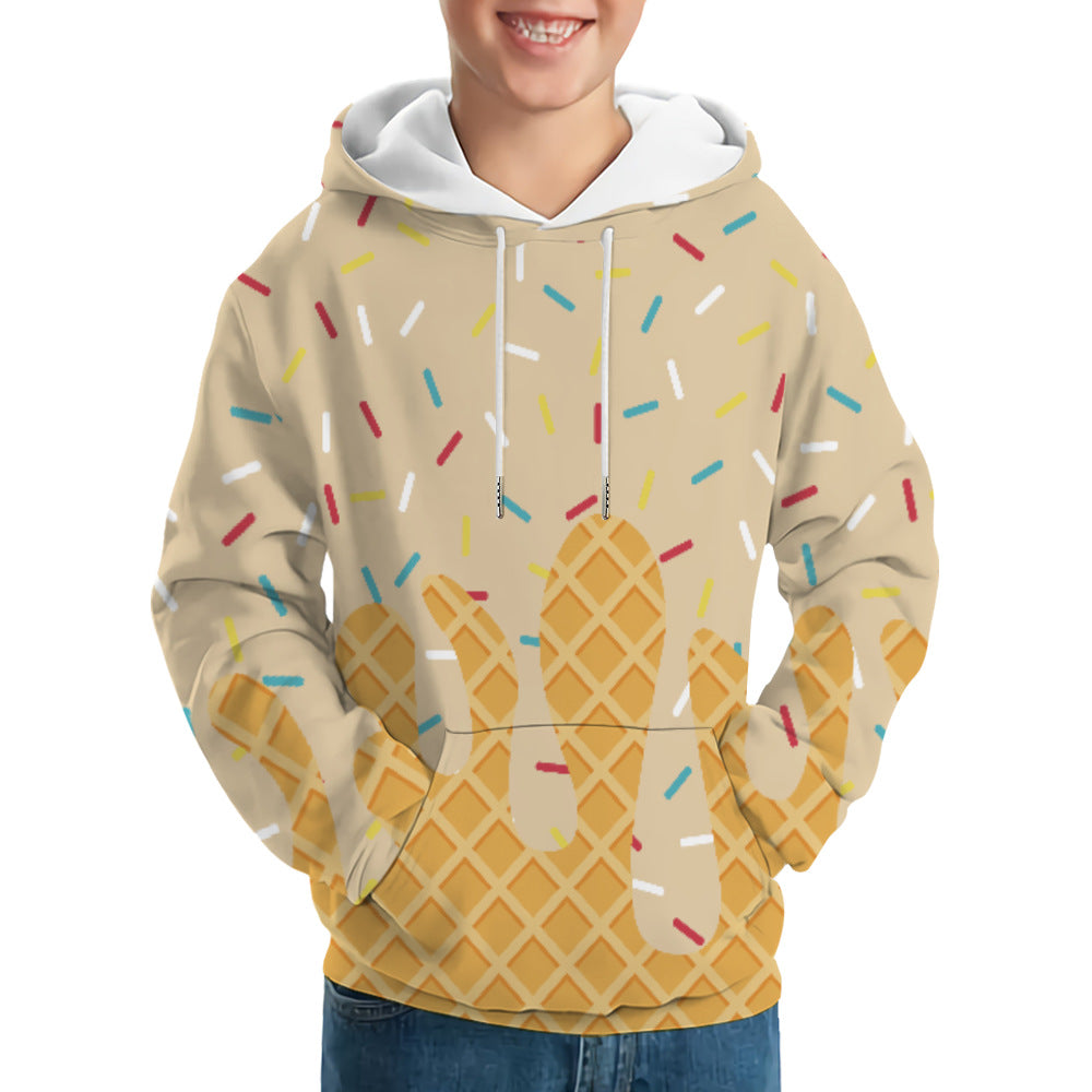 Kids/Youth Ice Cream Print Hoodie