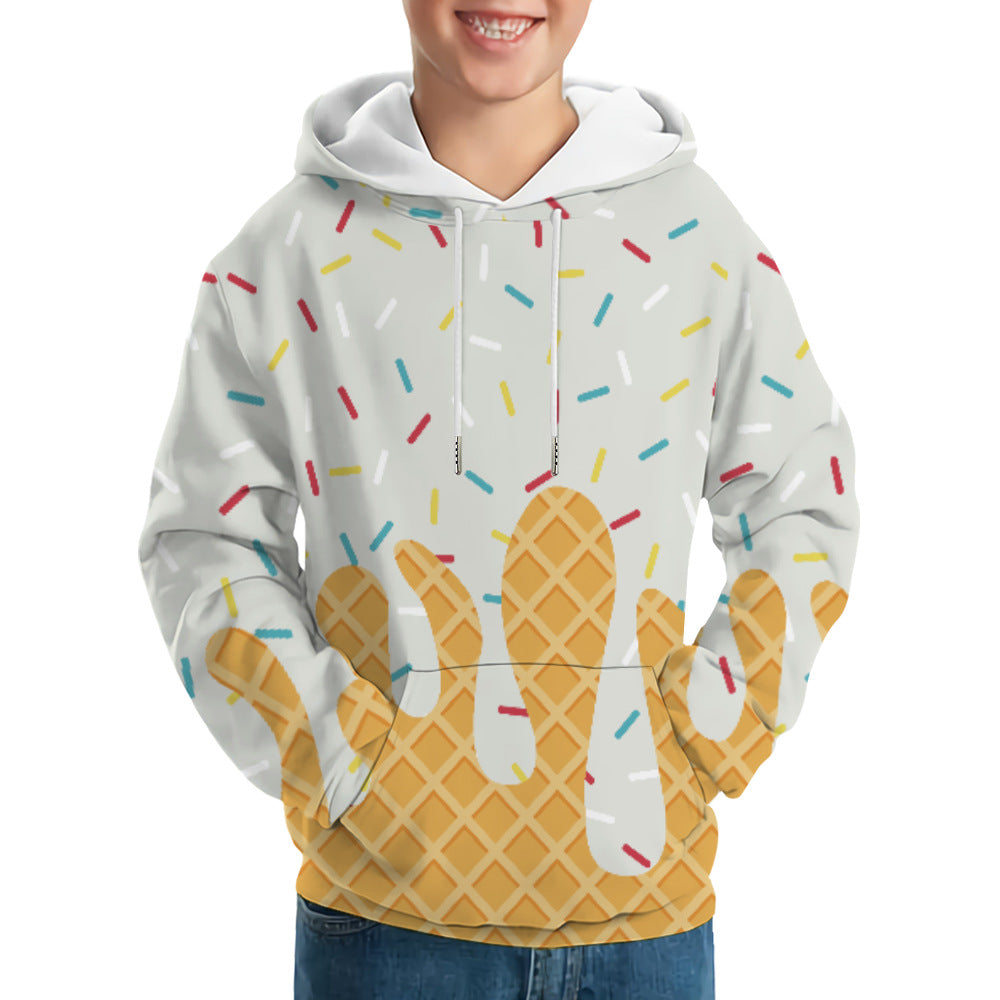 Kids/Youth Ice Cream Print Hoodie
