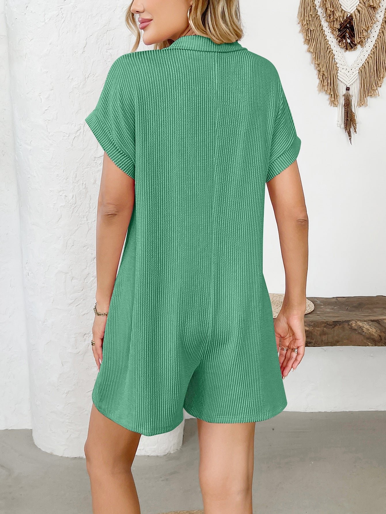 Corded Knit Romper Set
