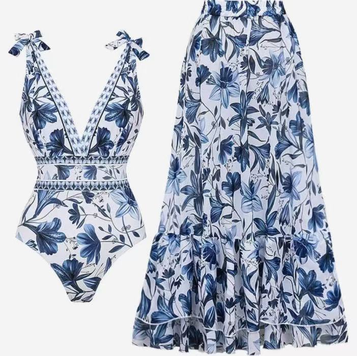Floral Boho 2 Pics Swimsuit