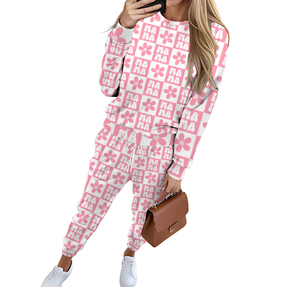 Printed Sweatshirt + Sweatpants Set