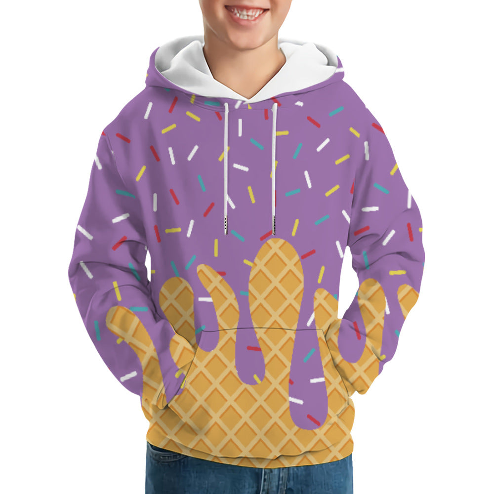 Kids/Youth Ice Cream Print Hoodie