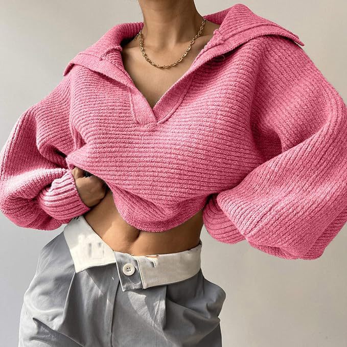 V-neck Knitted Sweater