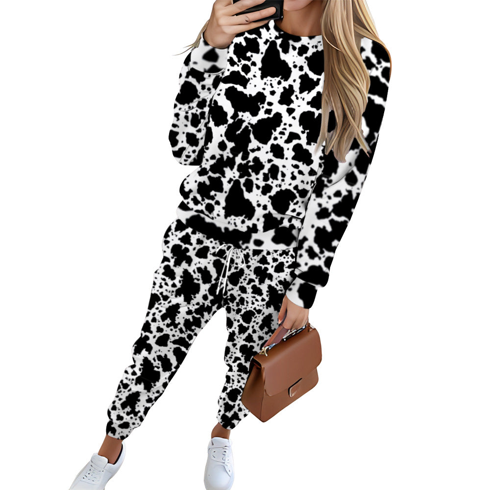 Printed Sweatshirt + Sweatpants Set