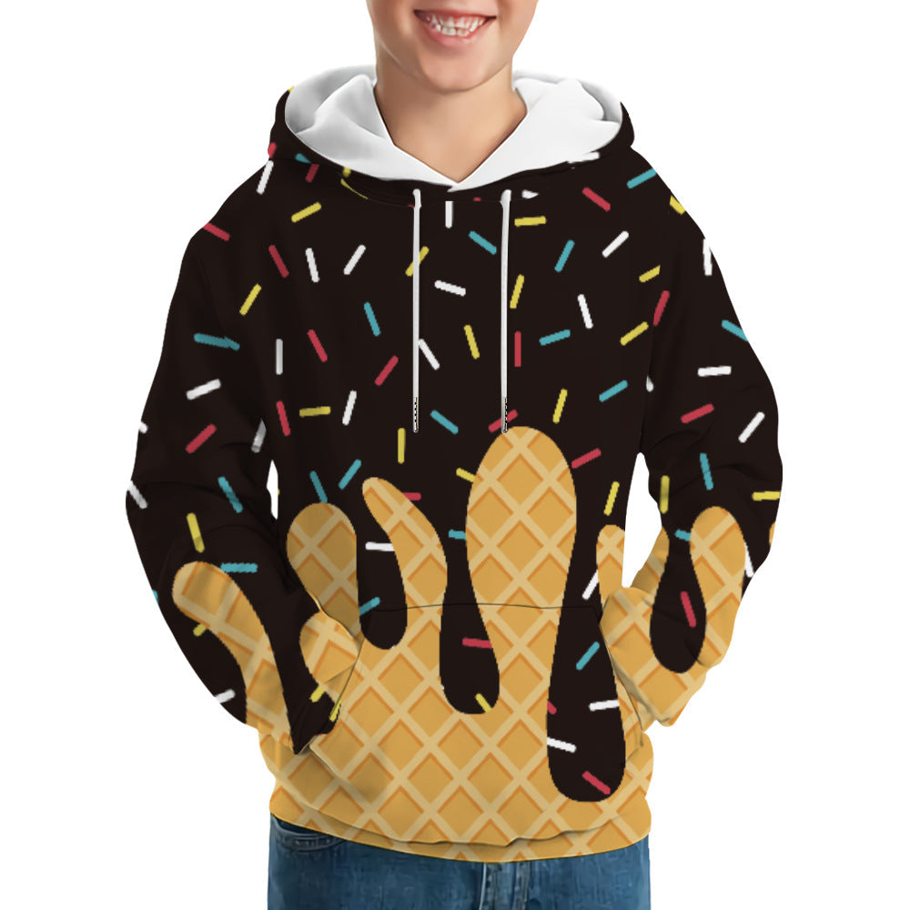 Kids/Youth Ice Cream Print Hoodie