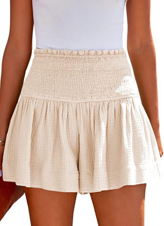 Elastic High Waisted Shorts