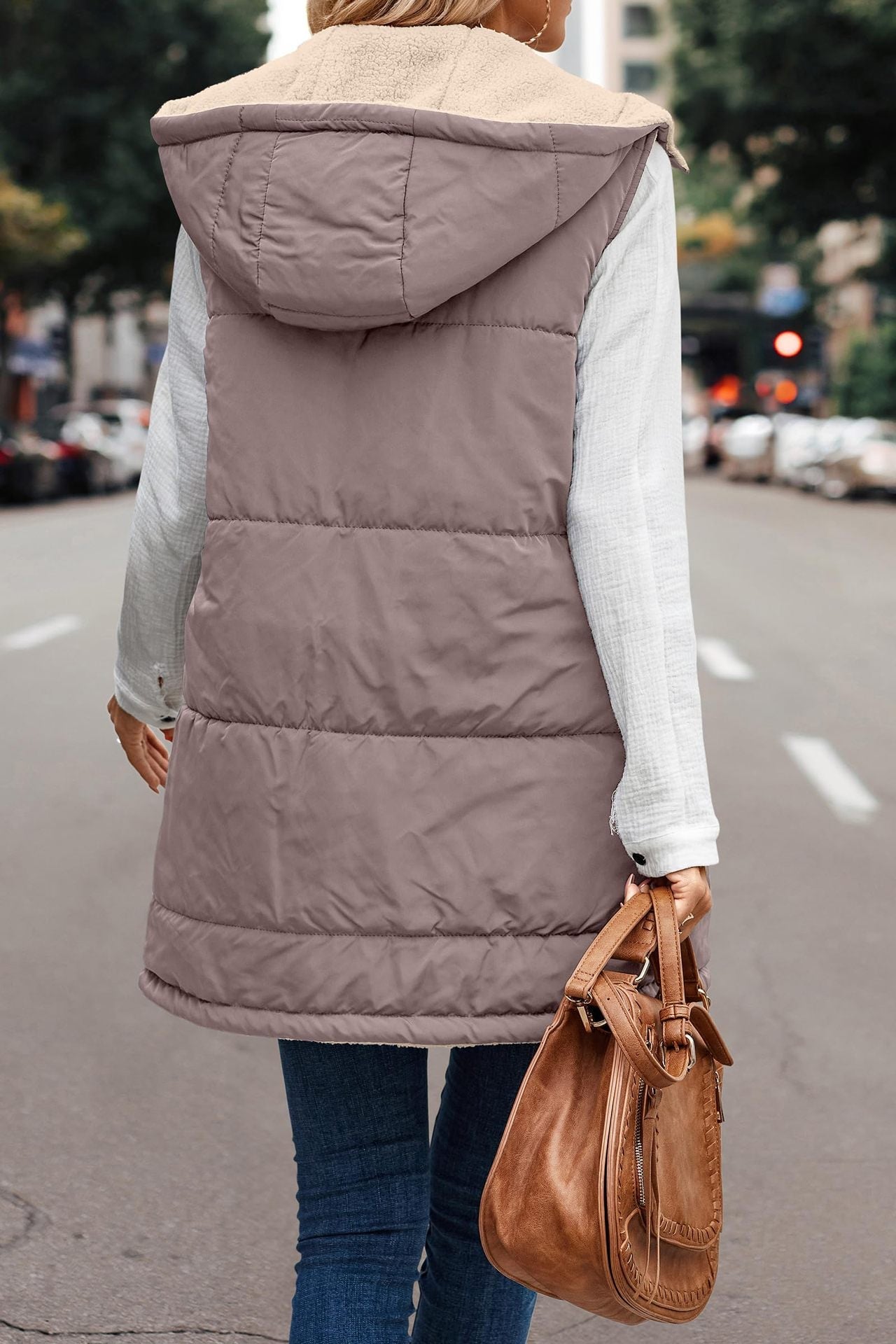 Hooded Reversible Vest Jacket