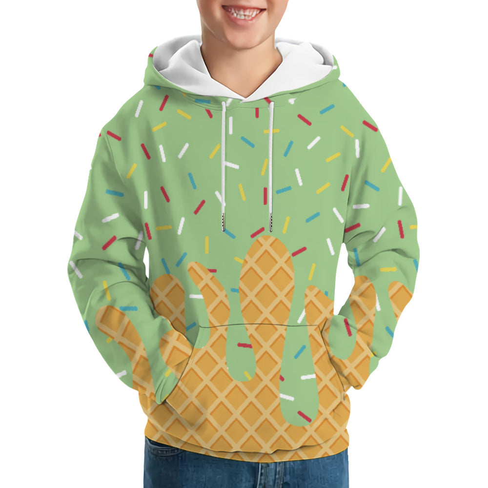 Kids/Youth Ice Cream Print Hoodie