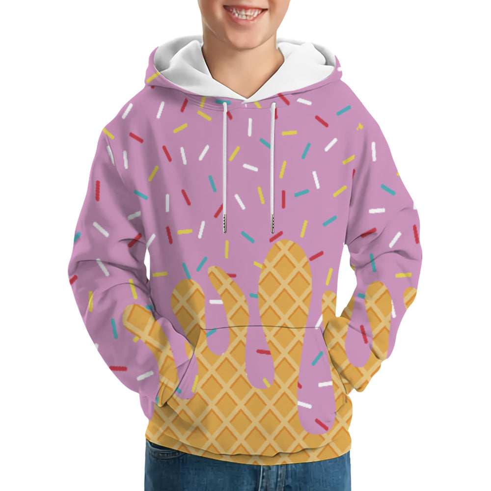 Kids/Youth Ice Cream Print Hoodie
