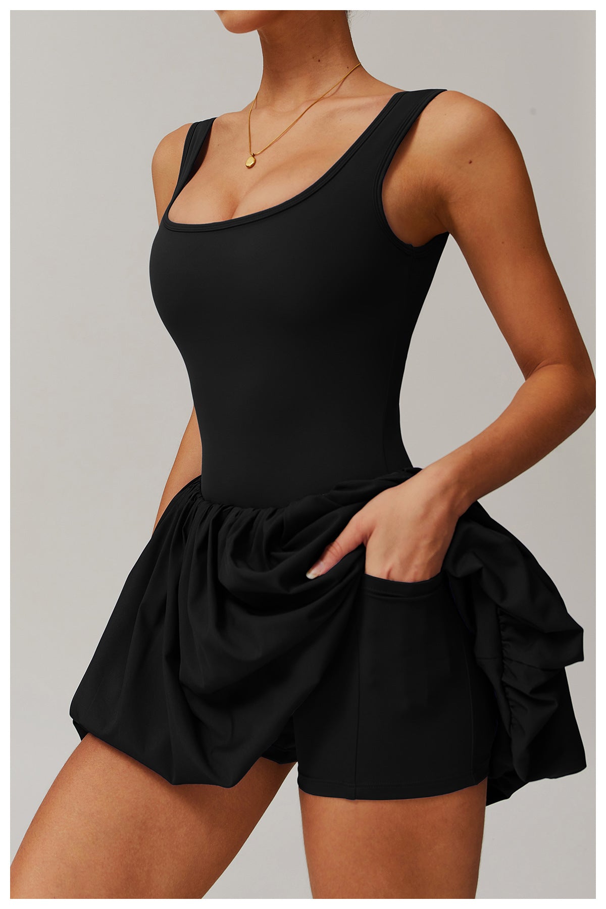 L-Sports Sleeveless Dress (with Inner Pocket Shorts)