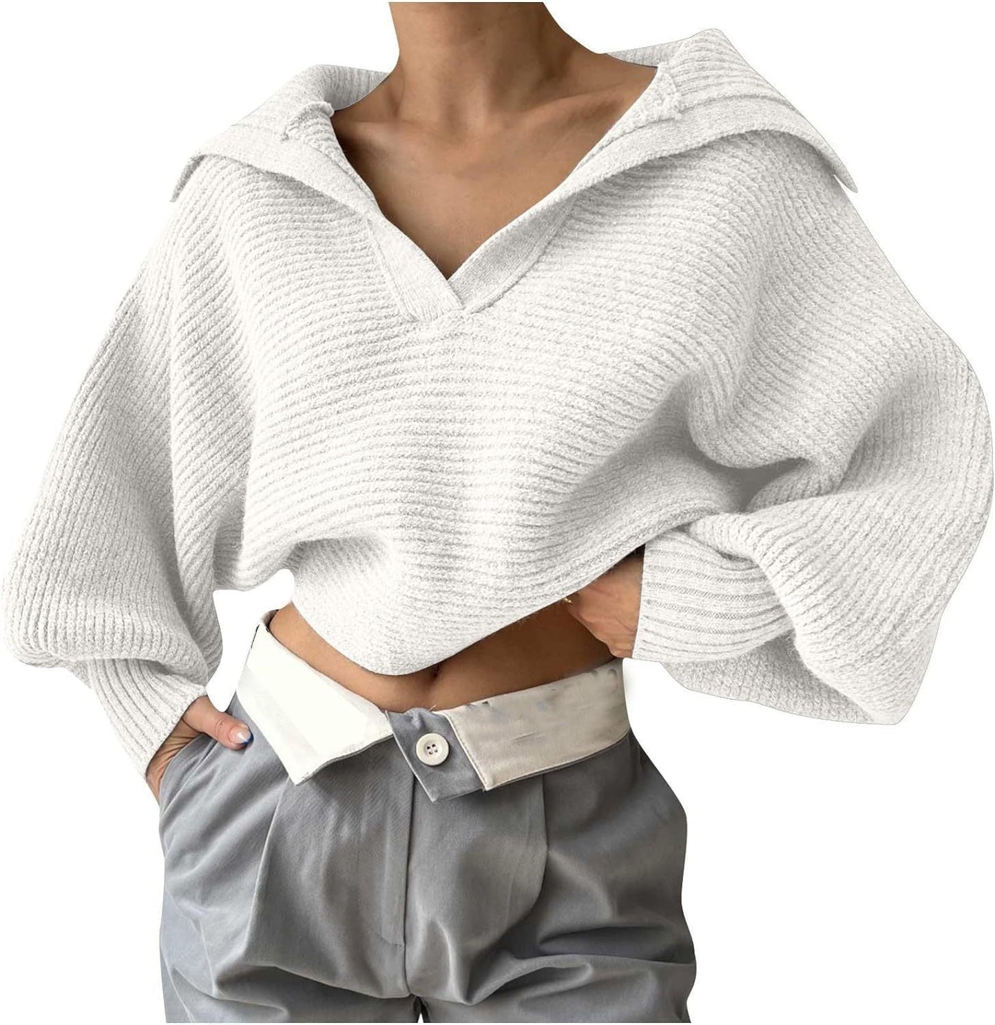 V-neck Knitted Sweater