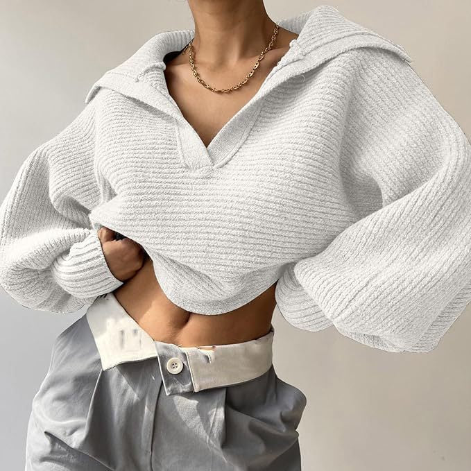 V-neck Knitted Sweater