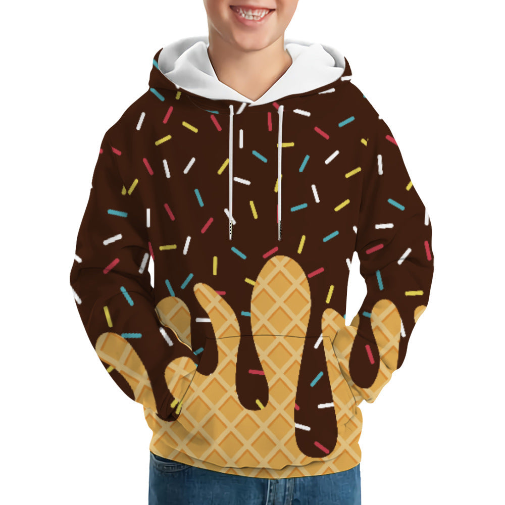 Kids/Youth Ice Cream Print Hoodie